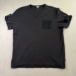 Calvin Klein Black V-Neck Tee with Pocket